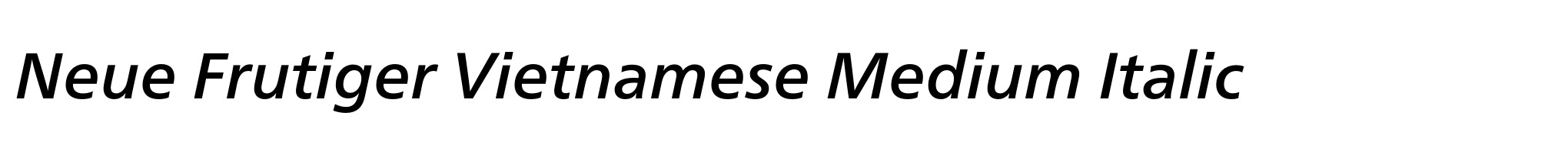 Neue Frutiger Vietnamese Medium Italic image